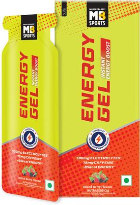 MUSCLEBLAZE Sports Energy Gel for Instant Energy Boost Energy Drink  (5x35 g, Mixed Berry Flavored)